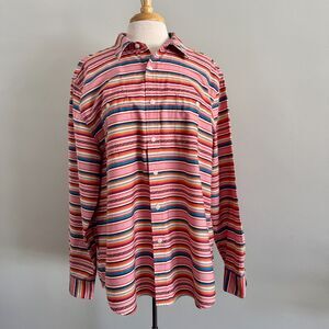 Pendleton Serape Surf Stripe Retro Inspired 60s Board Shirt Button Down | XL